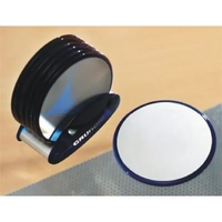 Coaster set with six brushed aluminum coasters.... from ASI 88156 Solid...