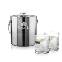 The Catania Ice Bucket with On-the-Rocks Set brings refined style and... from...