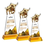 Raging Bull VividPrint™ Award on Hartford Base - Amber