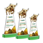Raging Bull VividPrint™ Award on Alberton Base - Green