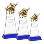 Raging Bull Award on Hartford Base - Blue