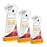 Poker VividPrint™ Award on Alberton Base - Amber