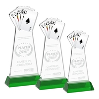 Poker Award on Hartford Base - Green... from ASI 84592 St Regis Group / St Regis