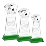 Poker Award on Hartford Base - Green
