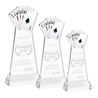 Poker Award on Hartford Base - Clear