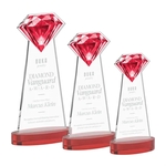 Gemstone Award on Alberton Base - Red