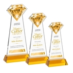 Gemstone VividPrint™ Award on Hartford Base - Amber