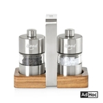 AdHoc® Menage Minimill S & P Mill Set w/Acacia Wood Base