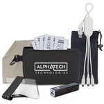 11 pcs Charge &Take Along Kit in Black Mesh Zipper Pouch