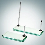 Jade Beveled Glass Silver Pen Set