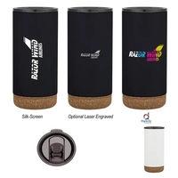 16 oz. double-wall, vacuum insulated, stainless steel tumbler with a lid......