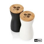 AdHoc® Twin Salt & Pepper Mill Set w/Oak Wood Lid