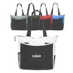 Polyester Tote Bag with Front Slip Pocket
