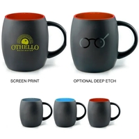 Black matte finish ceramic mug with contrasting color interior.... from ASI...