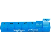 6" x 7/8" polypropylene pill dispenser with enough compartments for a... from...