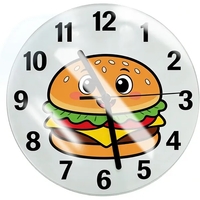 7.88" Full Color Tempered Glass Sublimatable Round Clock