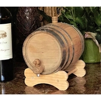 3 liter oak wood barrel with steel hoops, stand, spigot, bung... from ASI...