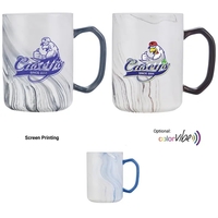 20 oz ceramic mug with marble pattern.... from ASI 99030 Zipline