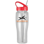 24 oz. Translucent Contour Bottle with Sport Sip Lid & Straw