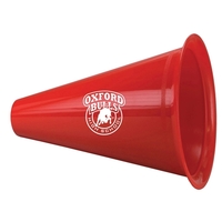 8 1/2" H x 6 3/8" diameter (widest point) megaphone offered... from ASI 43051...