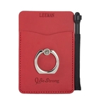 Leeman Tuscany Card Holder With Metal Ring Phone Stand An...