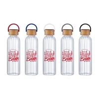 21oz Glass Bottle w Bamboo Lid... from ASI 88060 Snugz/USA Inc
