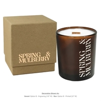 Amber glass provides an eco-chic, warm background for your engraved...