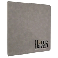 10.5" x 11.5" x 1.5" gray PU leatherette 3-ring binder.... from ASI 74601 Calico