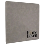 10 1/2"x11 1/2" Gray Leatherette 3 Ring Binder