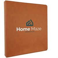10.5" x 11.5" x 1.5" rawhide PU leatherette 3-ring binder.... from ASI 74601...