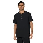 koi - Next Gen - Men's Three-Pocket Henley Neck Scrub Top