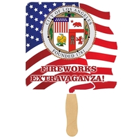 Sandwiched Hand Flag Fan - 4 Color Process