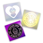 2" Square Metallic Sticker