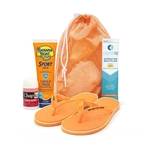 Summer Essentials Beach Kit with Flip Flops and More