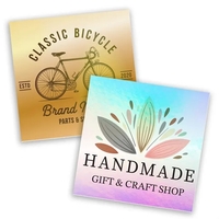 Metallic sticker printing creates eye-catching designs with a shimmering...