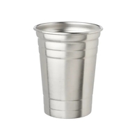 Powder coated stainless steel beer glass of 16oz. capacit with 1... from ASI...