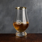 Lismore Gold Rim Whiskey Taster - Deep Etch