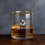 Aberfoyle Gold Rim Whiskey Taster - Deep Etch