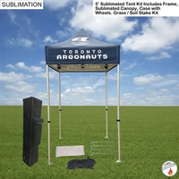 5' Premium Sublimated Tent Kit, Includes Premium 40mm Aluminum Frame,...