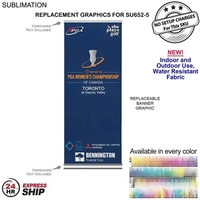 24Hr Express Ship - Replacement Graphics, 33.5x79, for Deluxe Wide Base......