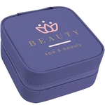 Purple Leatherette Travel Jewelry Box