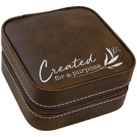 4" x 4" x 2" Leatherette Travel Jewelry Box... from ASI 74601 Calico