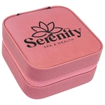 Pink Leatherette Travel Jewelry Box