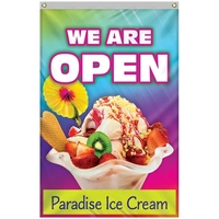 4' x 6' Standard Single Reverse Knitted Polyester Vertical Banners... from...