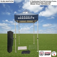 24Hr Express Ship - 5' Premium Sublimated Tent Kit, Includes Frame,... from...