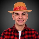 Brown Plastic Cowboy Hat