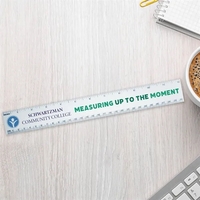 12" ruler made of flexible plastic with large area for full-color... from ASI...