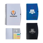 Bates Spiral FSC® Notebook With Sticky Notes and Flags