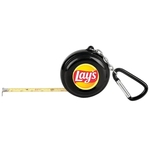 Full Color 6-Foot Black Pocket Tape Measure w/Carabiner