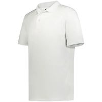 Adult polo with three button placket, Solid knit collar, Taped back... from...